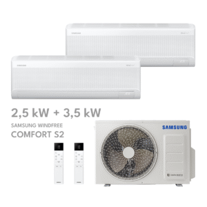 Samsung WindFree Comfort S2 Multisplit 2,5 kW + 3,5 kW
